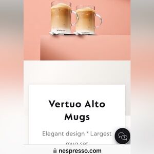 Nespresso alto mugs x2 plus spoons x2